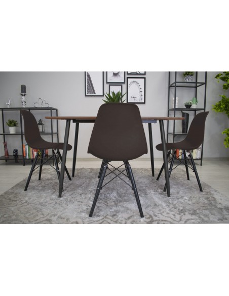 4 krzesła OSAKA kawa / nogi czarne