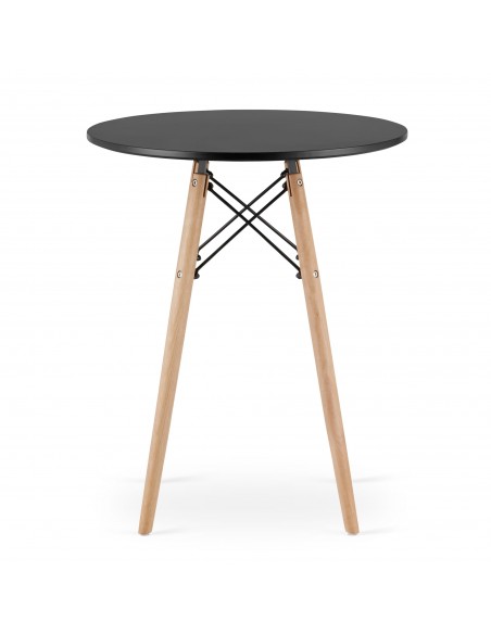 Stół TODI Okrągły 60cm - czarny