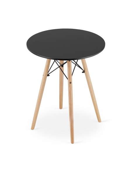 Stół TODI Okrągły 60cm - czarny