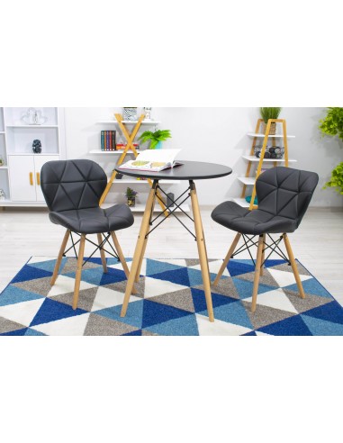 Stół TODI Okrągły 60cm - czarny