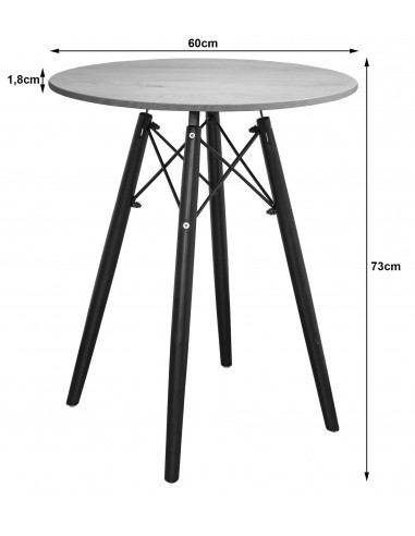 Stół TODI Okrągły 60cm - jesion
