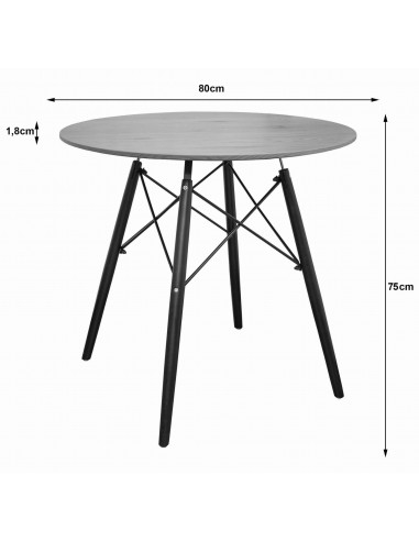 Stół TODI Okrągły 80cm - jesion
