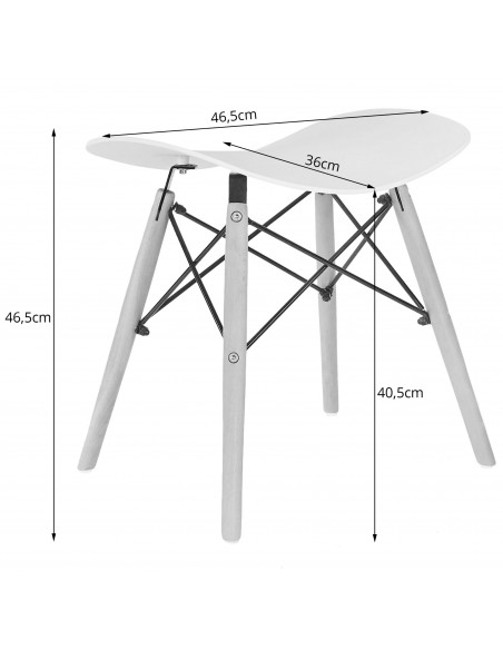 4 taborety KORFU czarne