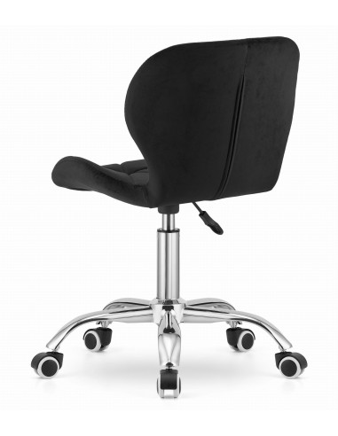 Krzesło obrotowe AVOLA aksamit - czarne