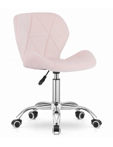 Krzesło obrotowe AVOLA aksamit - róż