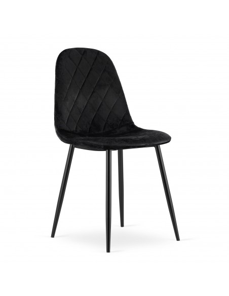 4 krzesła ASTI czarny welur