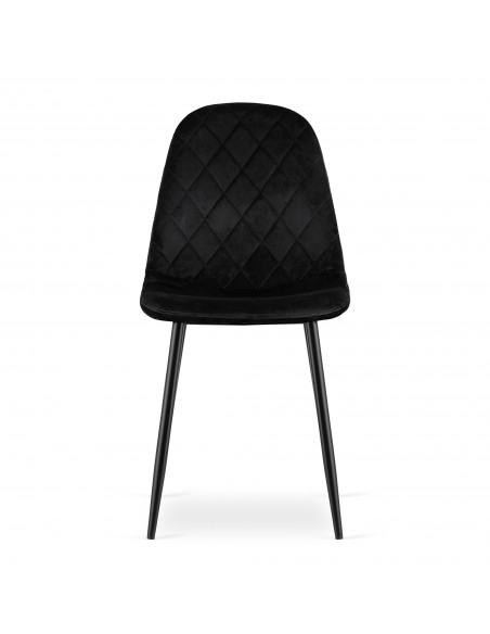 4 krzesła ASTI czarny welur