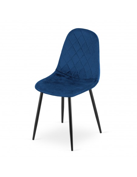 4 krzesła ASTI - granat welur