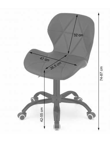 Krzesło obrotowe NOTO ekoskóra - czarne