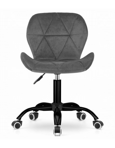 Krzesło obrotowe NOTO aksamit - ciemnoszare