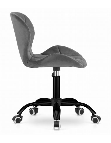 Krzesło obrotowe NOTO aksamit - ciemnoszare