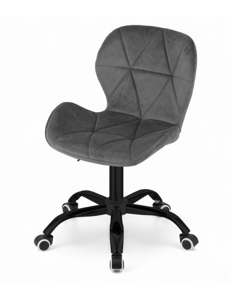Krzesło obrotowe NOTO aksamit - ciemnoszare