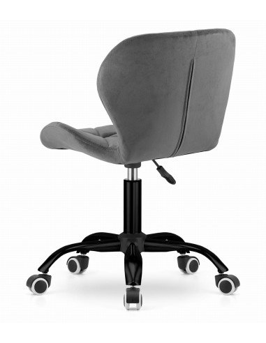 Krzesło obrotowe NOTO aksamit - ciemnoszare