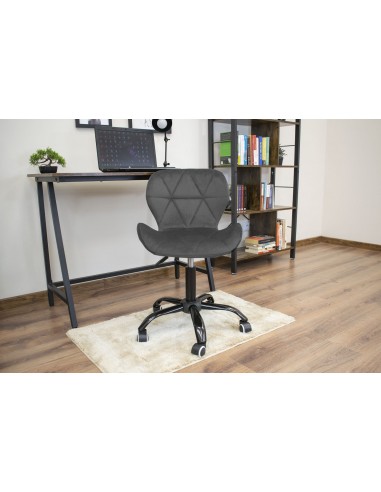 Krzesło obrotowe NOTO aksamit - ciemnoszare