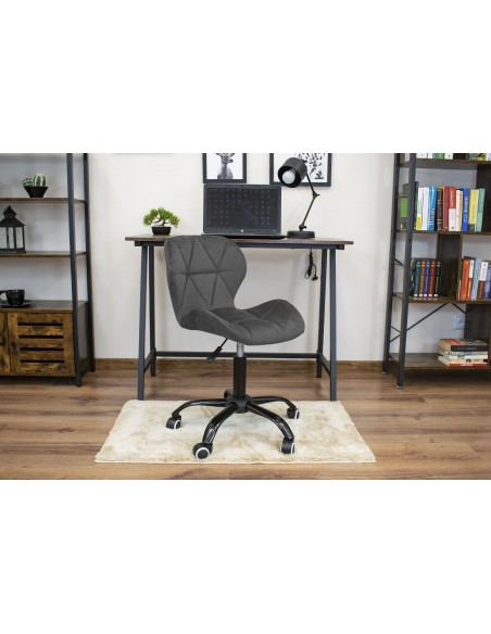 Krzesło obrotowe NOTO aksamit - ciemnoszare