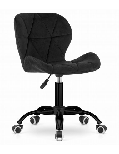 Krzesło obrotowe NOTO aksamit - czarne
