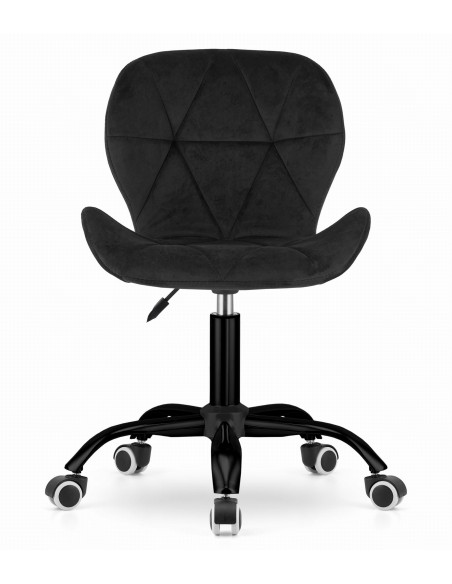 Krzesło obrotowe NOTO aksamit - czarne