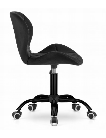 Krzesło obrotowe NOTO aksamit - czarne