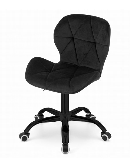 Krzesło obrotowe NOTO aksamit - czarne