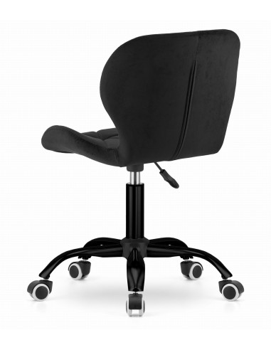 Krzesło obrotowe NOTO aksamit - czarne