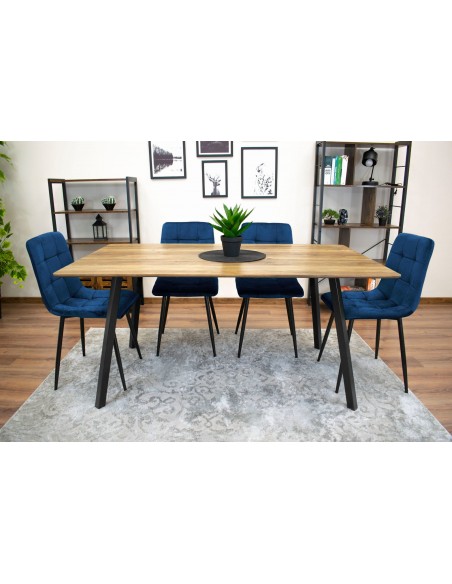 4 krzesła KARA - granat welur