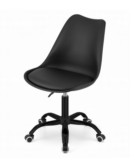 Krzesło obrotowe ANDRIA - czarna podstawa, czarno-czarne