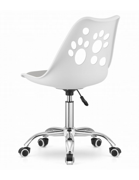 Krzesło obrotowe PRINT - biało-szare