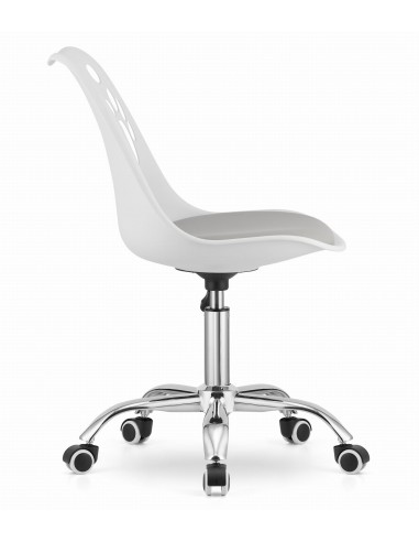 Krzesło obrotowe PRINT - biało-szare