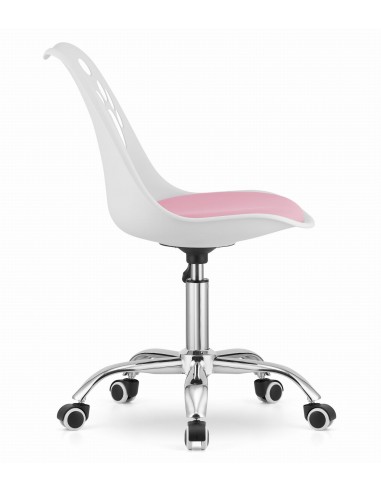 Krzesło obrotowe PRINT - biało-różowe