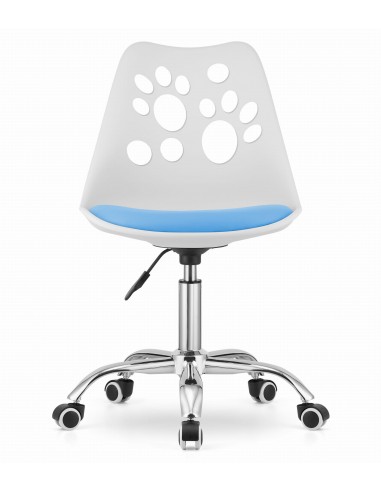 Krzesło obrotowe PRINT - biało-niebieskie