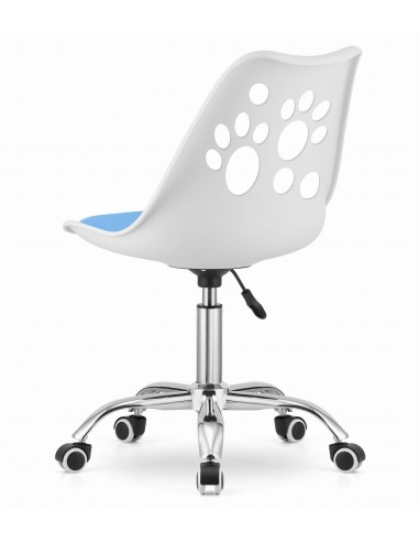 Krzesło obrotowe PRINT - biało-niebieskie