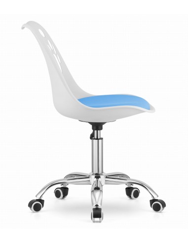 Krzesło obrotowe PRINT - biało-niebieskie