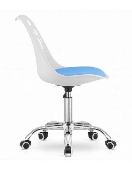 Krzesło obrotowe PRINT - biało-niebieskie