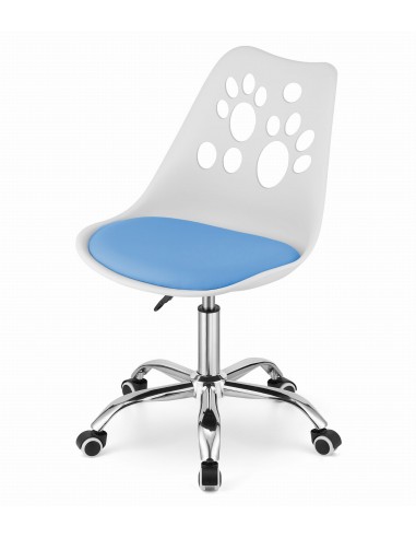 Krzesło obrotowe PRINT - biało-niebieskie