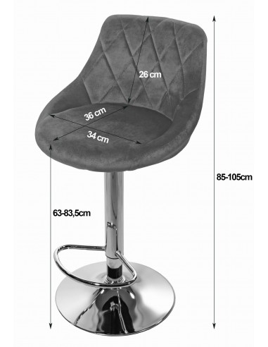 Hoker KAST - aksamit granatowy / baza chrom