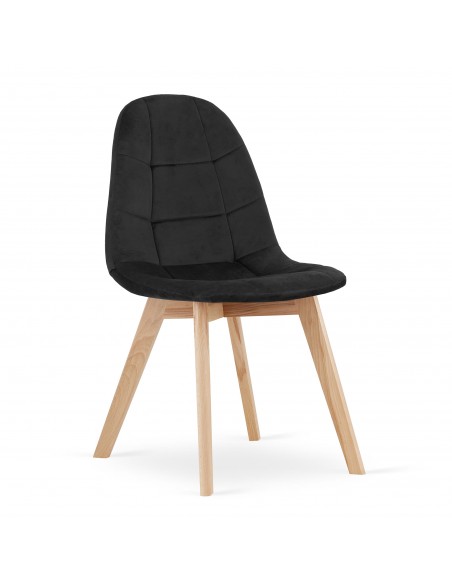 4 krzesła BORA czarny welur