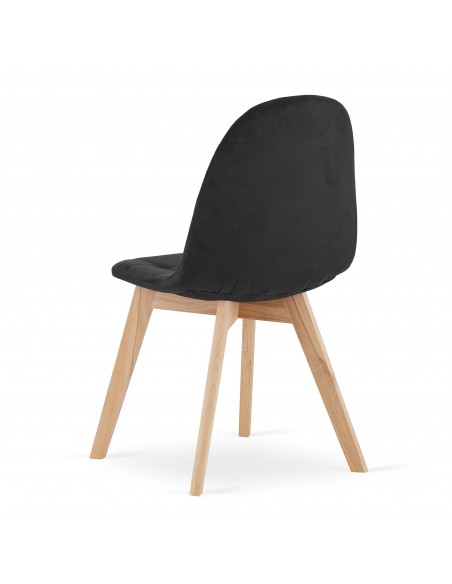 4 krzesła BORA czarny welur