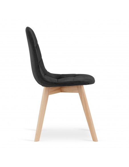 4 krzesła BORA czarny welur