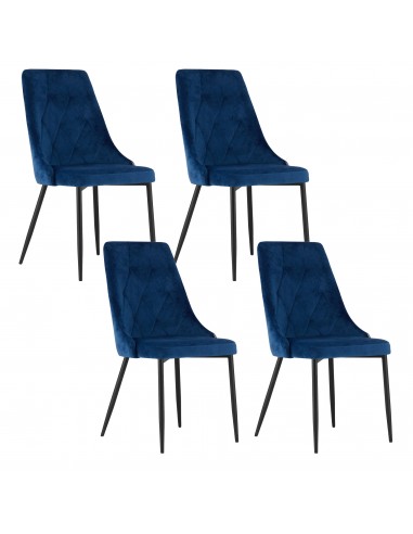 4 krzesła IMOLA granatowe welur