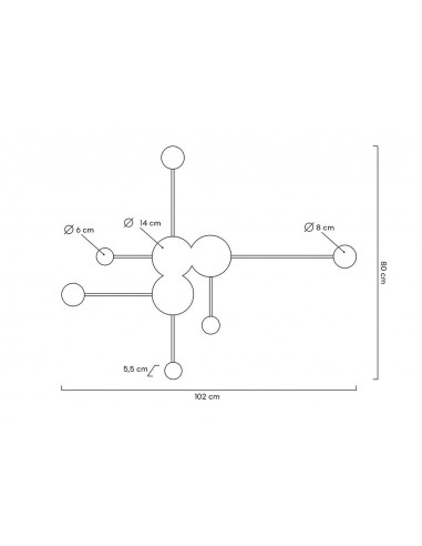 MOOSEE lampa ścienna SHADOW MULTI czarna