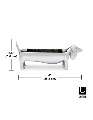 UMBRA stojak na pierścionki DACHSIE chromowany