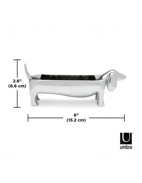 UMBRA stojak na pierścionki DACHSIE chromowany