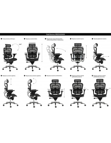 Fotel biurowy ERGOHUMAN czarny