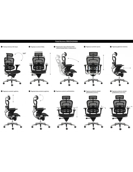 Fotel biurowy ERGOHUMAN czarny