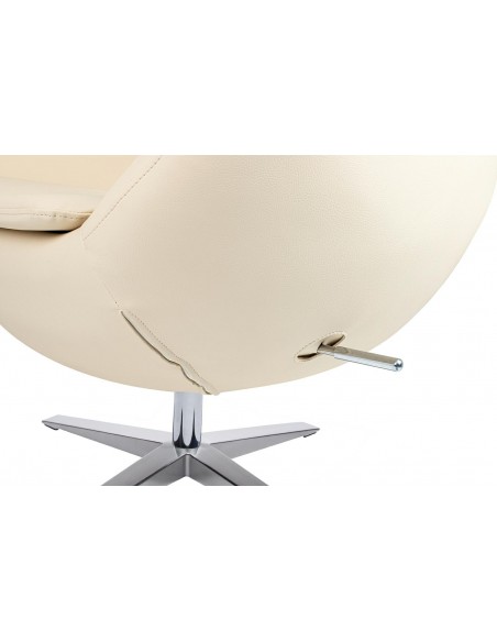 Fotel EGG SZEROKI PU beżowy