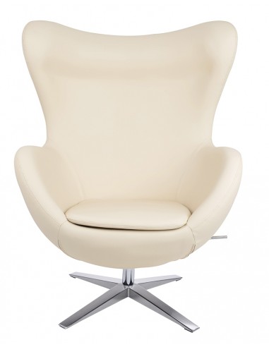 Fotel EGG SZEROKI PU beżowy
