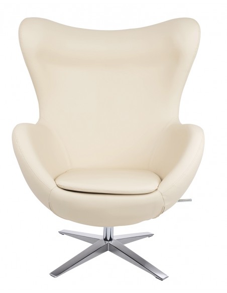 Fotel EGG SZEROKI PU beżowy