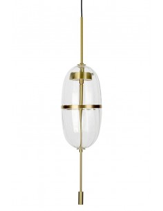 Lampa wisząca CHAPLIN 200 mosiądz - LED, szkło