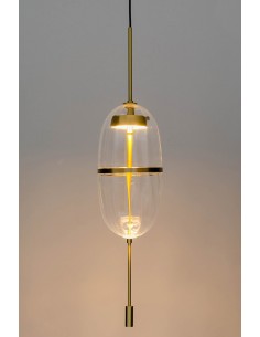 Lampa wisząca CHAPLIN 200 mosiądz - LED, szkło 2