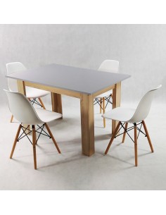 Zestaw stół Modern 120 GS i 4 krzesła Milano białe 2